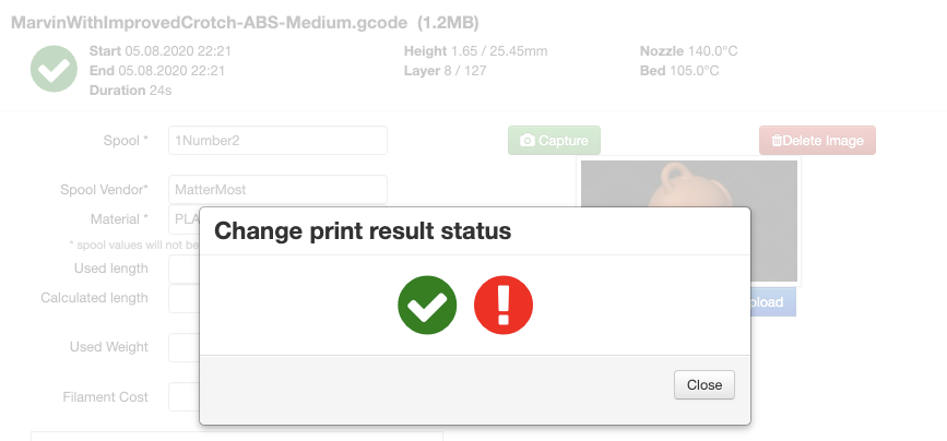 change printer status to online