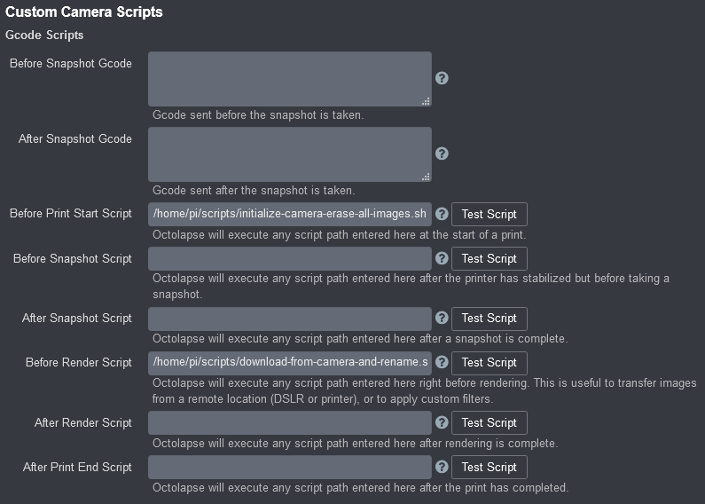 Additional Camera Scripts and Tests