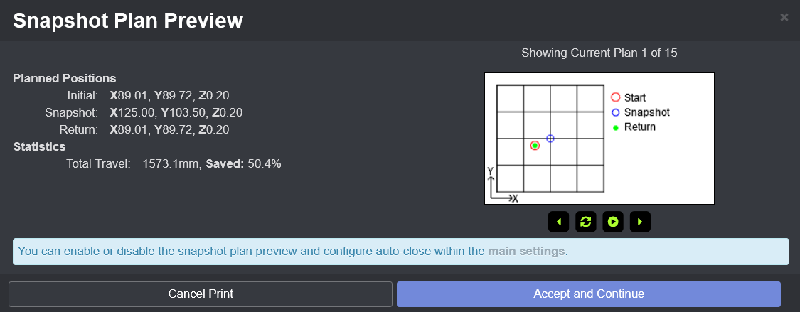 Smart Trigger Snapshot Plan Preview